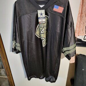 NWT OFFICIAL DALLAS COWBOYS PRESCOTT SALUTE TO MILITARY JERSEY SZ XL